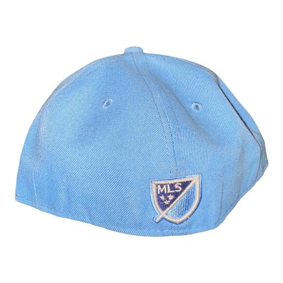 MLS New Era 59FIFTY NYC FC Fitted Hat Sky Blue Size 7 1/4 - Picture 7 of 10